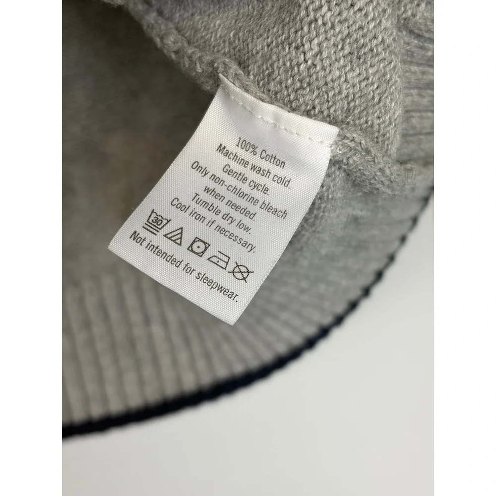 Janie and Jack Boys‎ Heathered Gray Cotton Bulldog Pullover Sweater Sz 5 Toddler